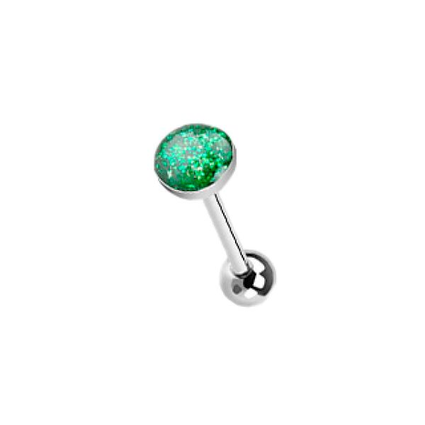 Green Glitter-Barbell