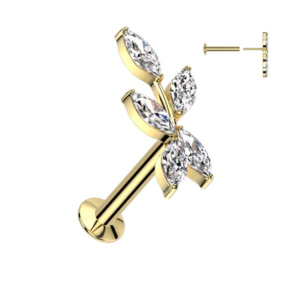 Rowan Clear Gold 1.2mm-Labret