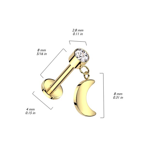 Lunelle Titanium RG Aurora 1.2mm-Labret-2