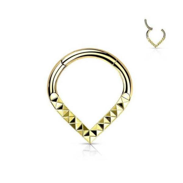 Pyramide Titanium Gold 1.2mm-Rengas