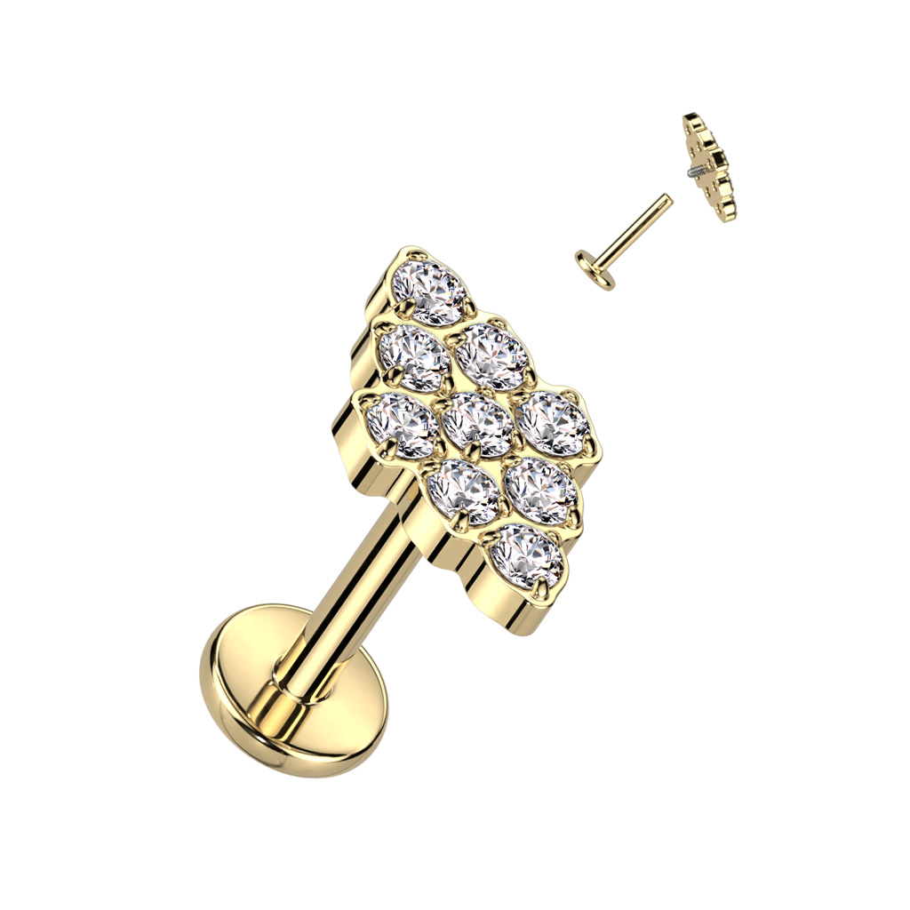 Elendil Titanium Gold Clear-Labret