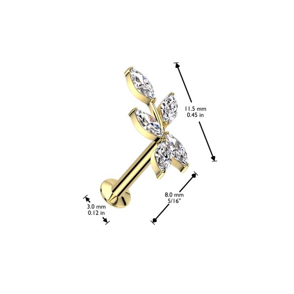 Rowan Clear Gold 1.2mm-Labret-2