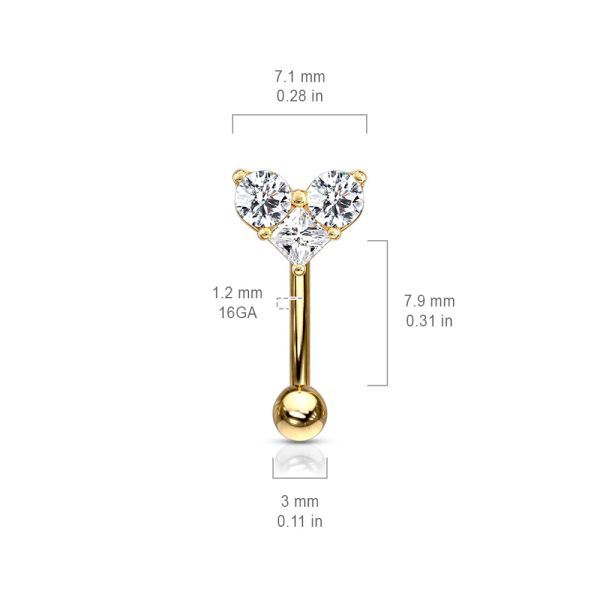 Sparkling Heart Rosegold 1.2mm-Banaanikoru-2