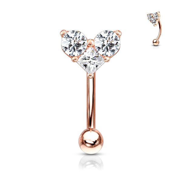 Sparkling Heart Rosegold 1.2mm-Banaanikoru